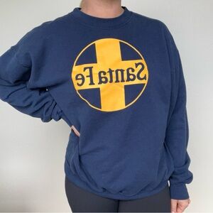 Vintage Santa Fe Railroad Sweatshirt Size Medium